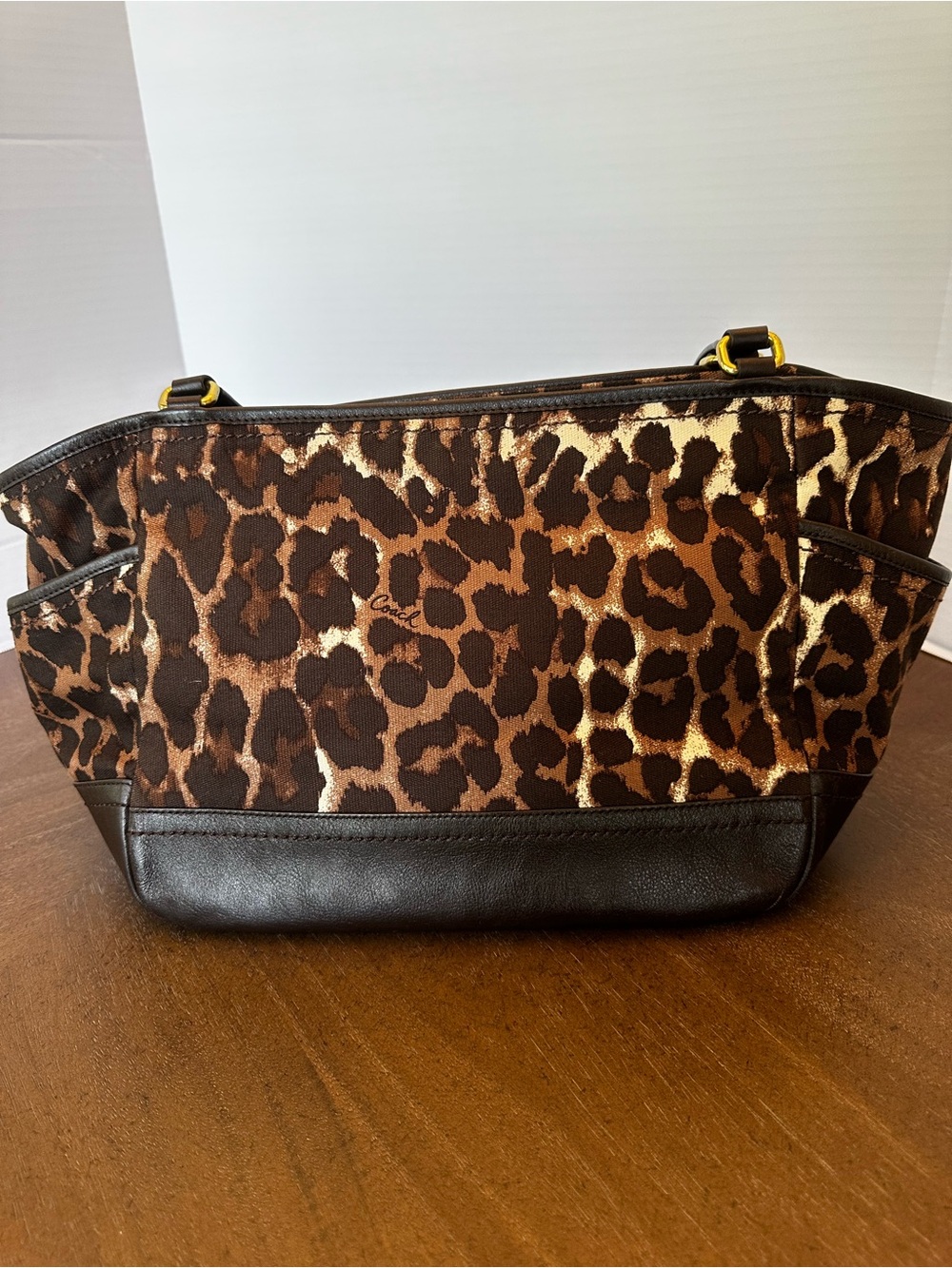 Coach Park Ocelot Leopard Print Carrie Tote w/Red Hangtag - Picture 16 of 16